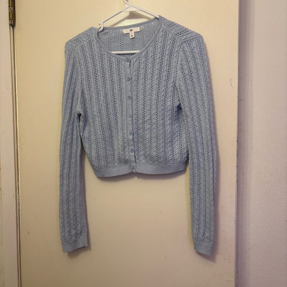 BP Light Blue Button-Up Cardigan